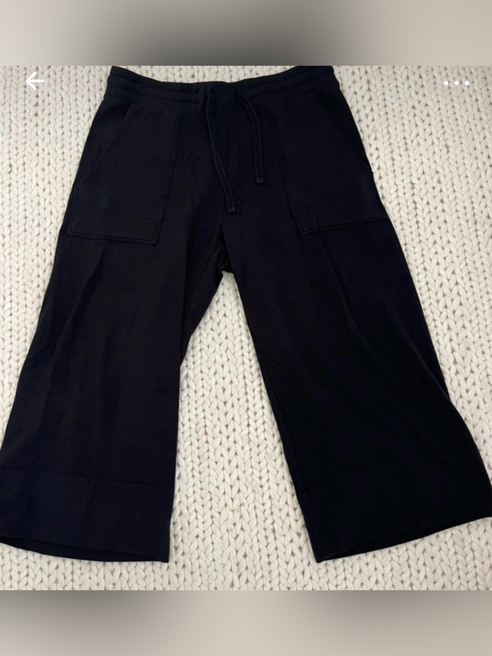 Quince Women’s Super Soft Wide Leg Cropped Lounge Pants Large